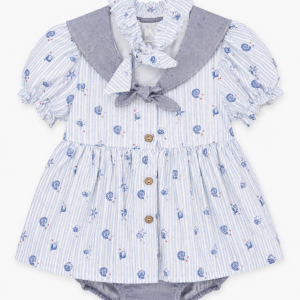 Jesusito Marinero con Estampado de Caracolas y Ranita para Niña – BBZ Creaciones
