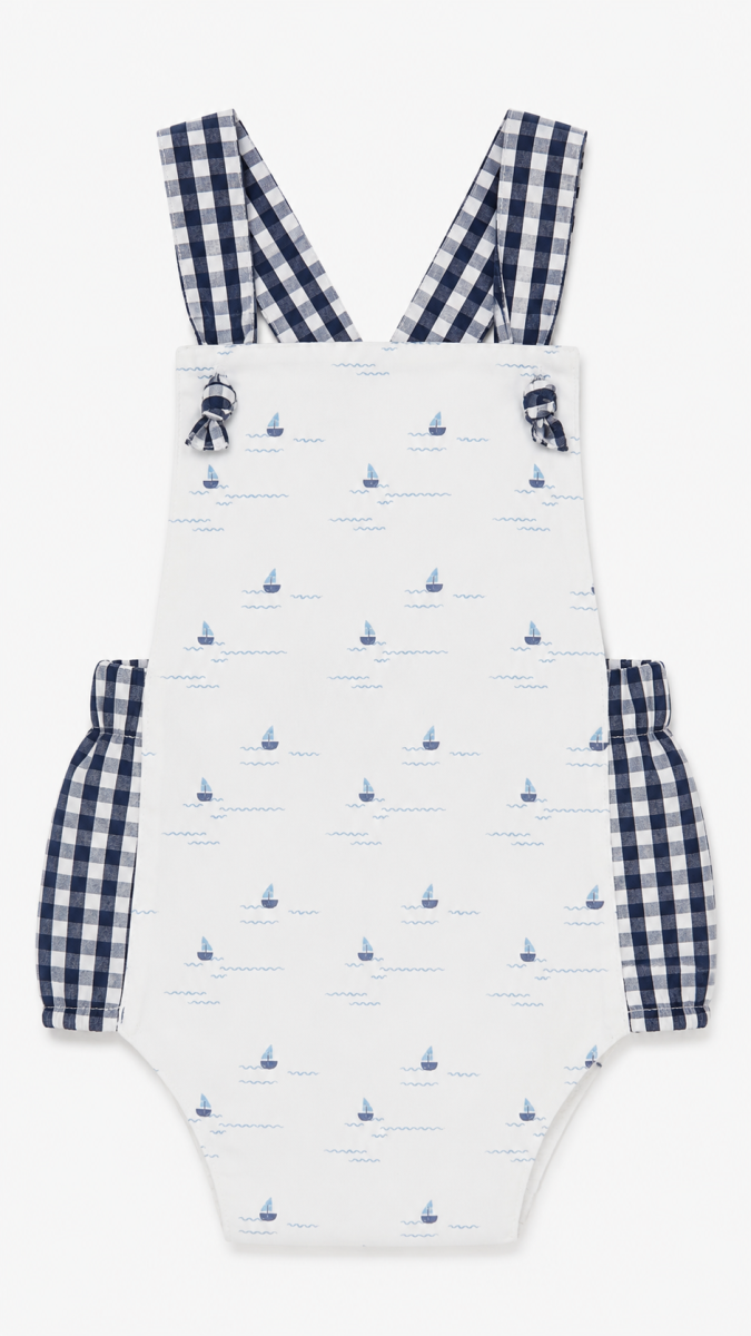 Ranita infantil de niño marinero con estampado de veleros – Paloma de la O