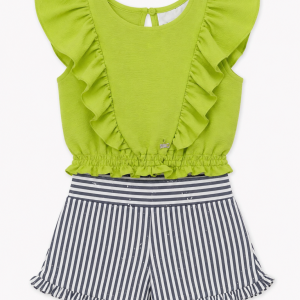 Conjunto para Niña de Top Lima y Short de Rayas – Vera