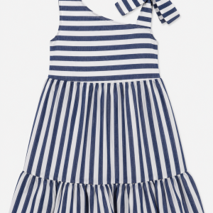 Vestido para Niña Marinero a Rayas con Lazo en Tirante – BBZ Creaciones