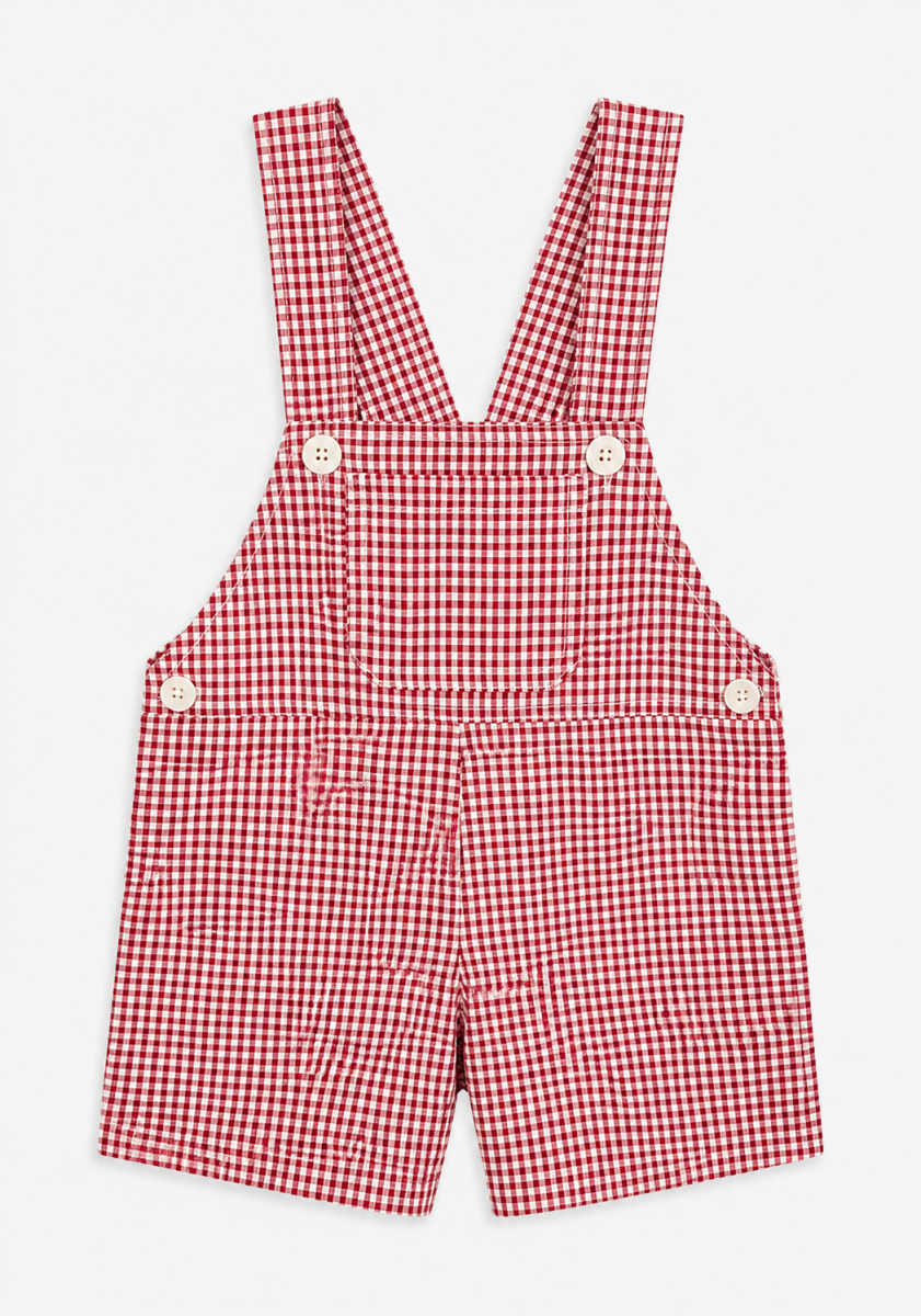 Peto Infantil de Cuadros Vichy Rojo – BBZ Creaciones - Imagen 2