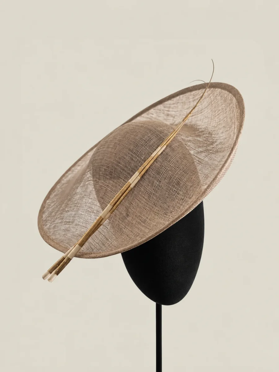Tocado Teresa beige - Imagen 3