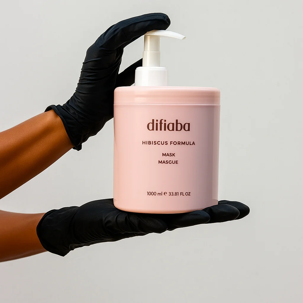 DIFIABA Hibiscus Formula Hydrating Mask – 1000 ml Mascarilla hidratante de hibisco para nutrición, suavidad y brillo - Imagen 3