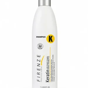 FIRENZE Keratin Shampoo – 1 Litro Shampoo con queratina para fortalecimiento, suavidad y control del frizz