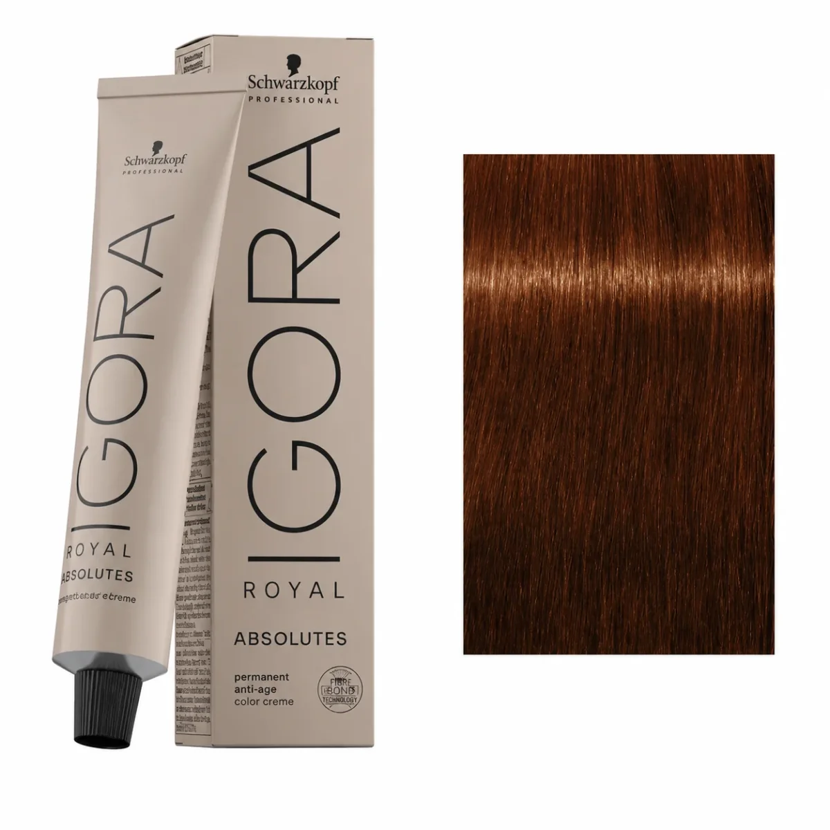Igora Royal Absolutes Tono 6-70 Rubio Oscuro Cobrizo Natural 60mL - Imagen 2