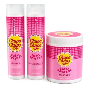 Simple B Chupa Chups Tutti Frutti Kit – Shampoo + Acondicionador + Mascarilla Rutina completa de hidratación, suavidad y brillo con delicioso aroma a Tutti Frutti