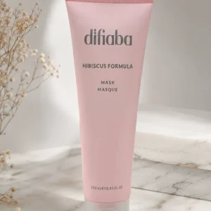 DIFIABA Hibiscus Formula Mask – 250 ml Mascarilla nutritiva y protectora para cabello teñido, seco o sensibilizado