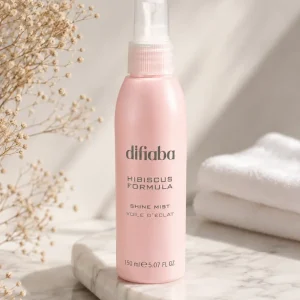DIFIABA Hibiscus Formula™ Shine Mist Spray de brillo y acabado para cabello teñido, seco o con frizz