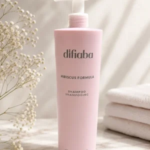 DIFIABA Hibiscus Formula Shampoo – 1000 ml Shampoo profesional para limpieza suave, hidratación y brillo