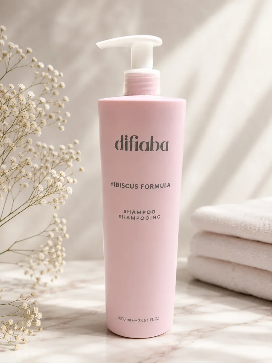 DIFIABA Hibiscus Formula Shampoo – 1000 ml Shampoo profesional para limpieza suave, hidratación y brillo - Imagen 2