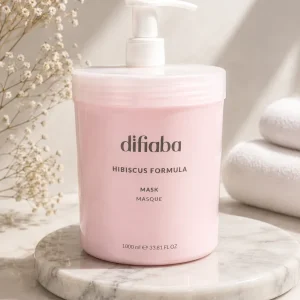 DIFIABA Hibiscus Formula Hydrating Mask – 1000 ml Mascarilla hidratante de hibisco para nutrición, suavidad y brillo