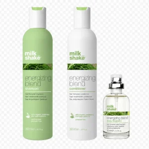 Set Milk Shake Energizing Blend – Shampoo + Conditioner + Scalp Treatment  Rutina profesional fortalecedora para cabello fino, débil y con tendencia a la caída