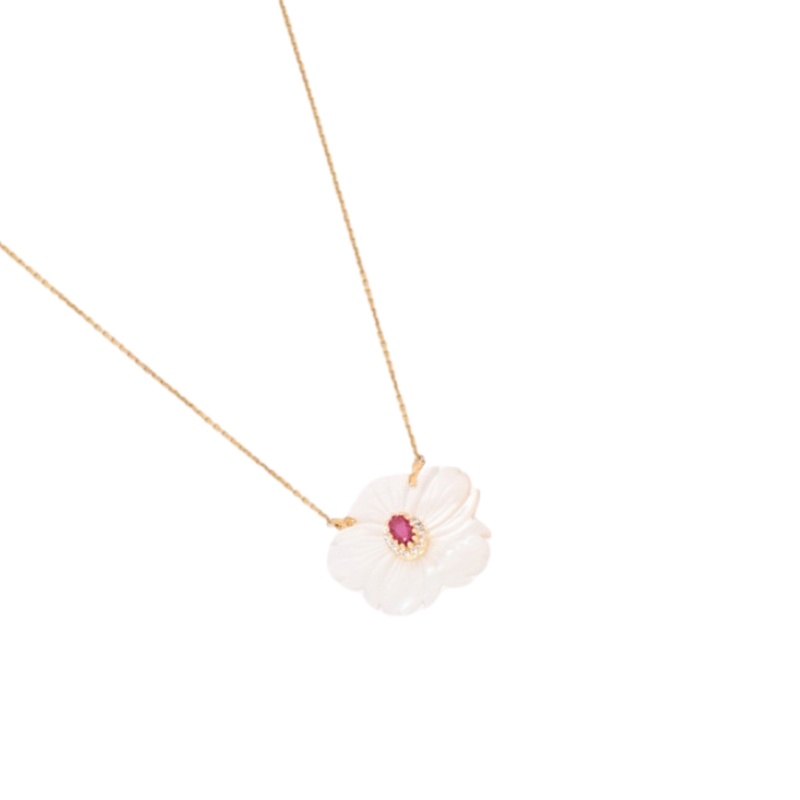 Collar AKINA Dorado / Fucsia