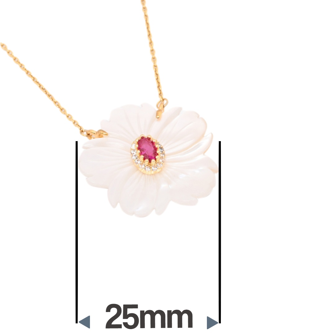 Collar AKINA Dorado / Fucsia - Imagen 4