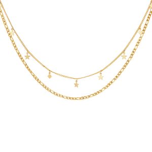 Collar ANTARES Acero Dorado