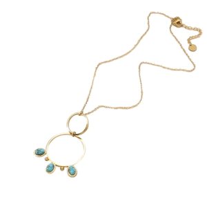 Collar AYLEN Dorado / Turquesa