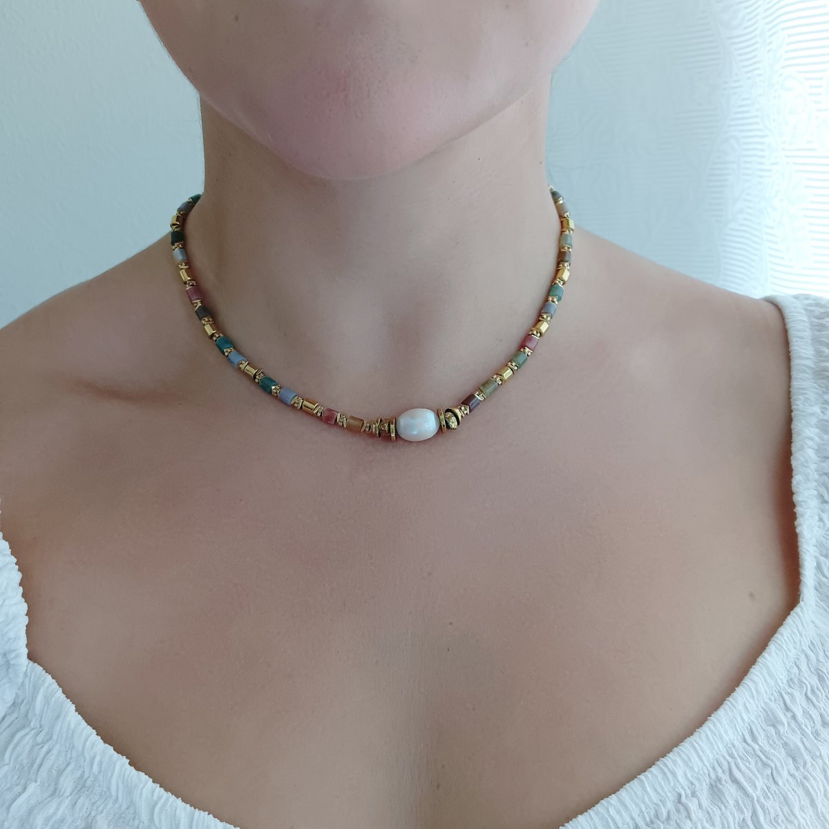 Collar ABIGAIL Perla - Imagen 3