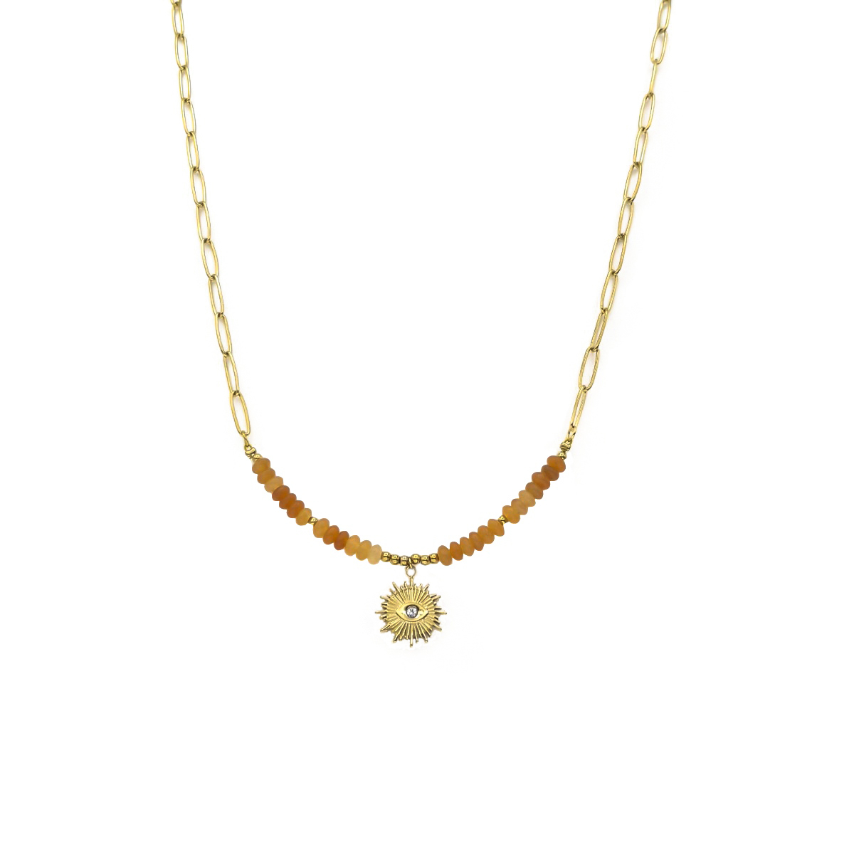 Collar IRIA Acero Dorado