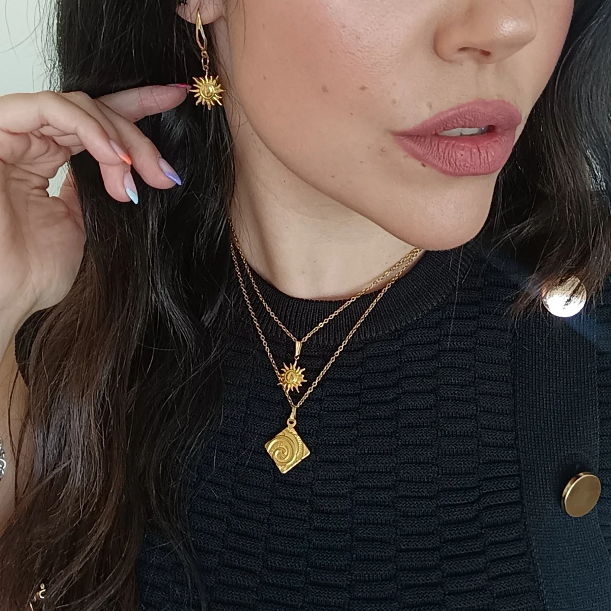 Collar DINA Acero Dorado - Imagen 3