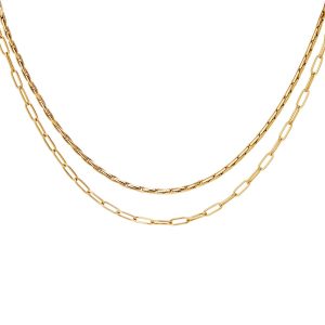 Collar GIOVANNA Acero Dorado