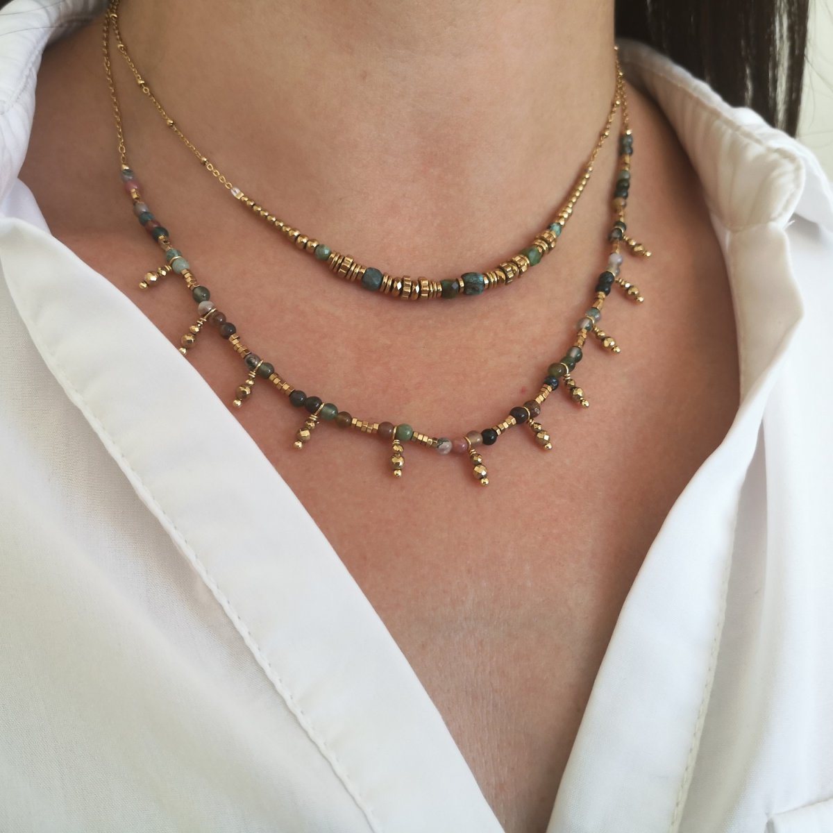Collar de Acero IDARA Turquesas - Imagen 3