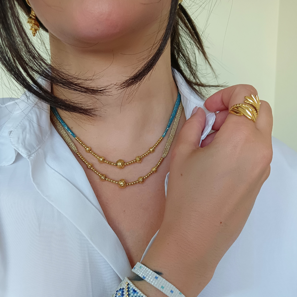 Collar Iris Acero/Dorado - Imagen 3