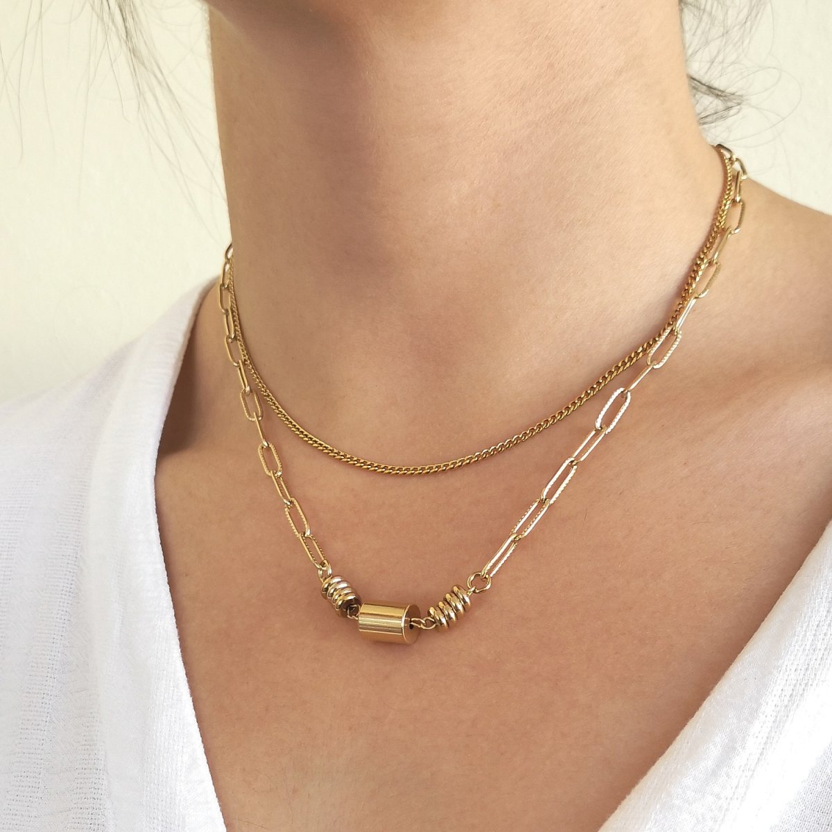 Collar KATIA Acero Dorado - Imagen 3