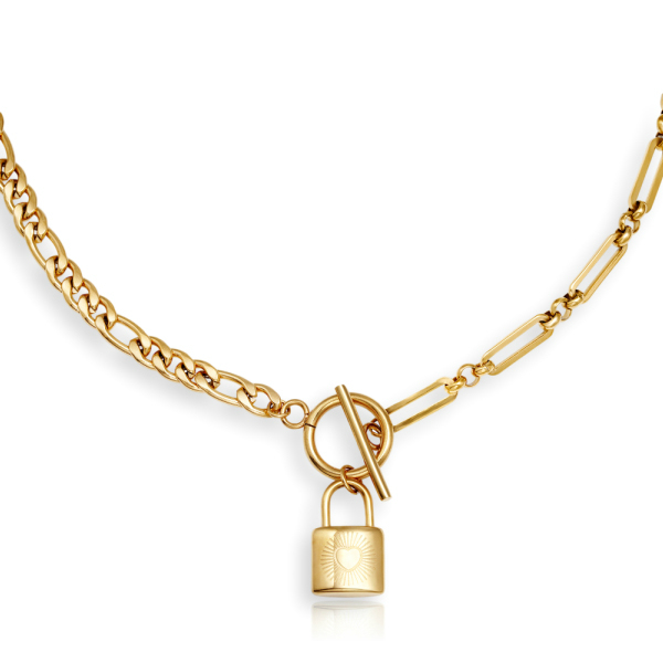 Collar MARIE Acero Dorado - Imagen 2