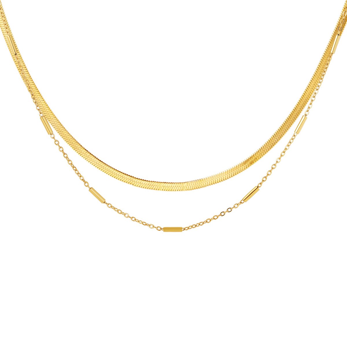 Collar MELANY Acero Dorado