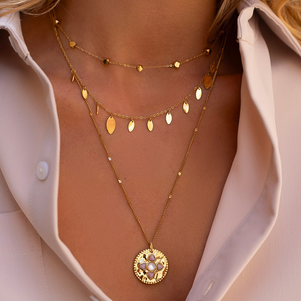 Collar MILLARAY Acero Dorado - Imagen 3
