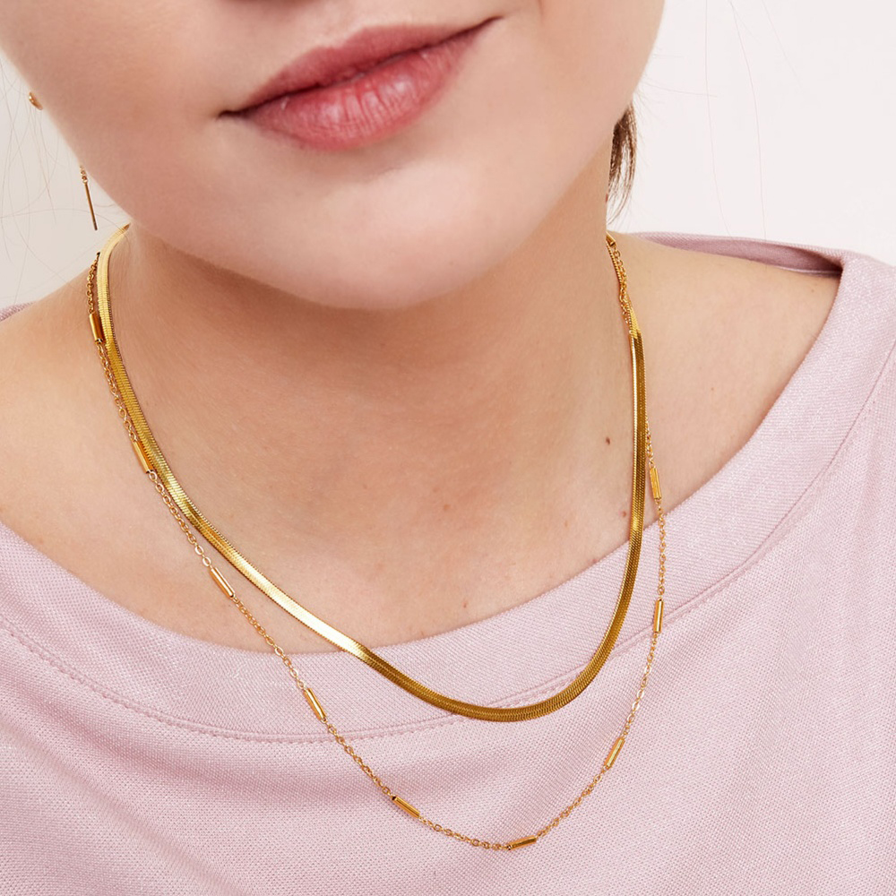 Collar MELANY Acero Dorado - Imagen 3