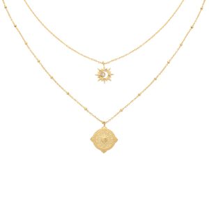 Collar NANA Acero Dorado