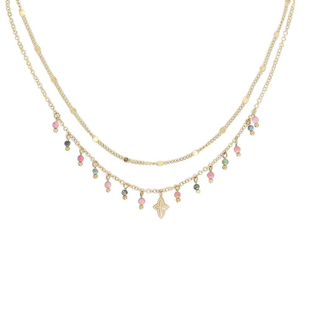 Collar PAULA Acero Dorado - Imagen 2