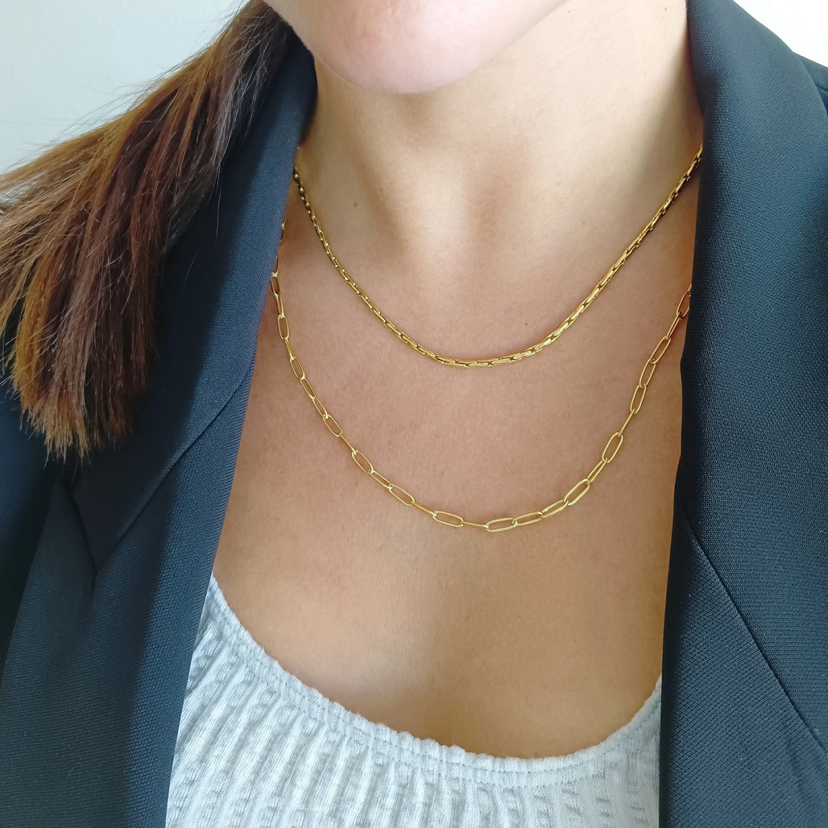 Collar GIOVANNA Acero Dorado - Imagen 4