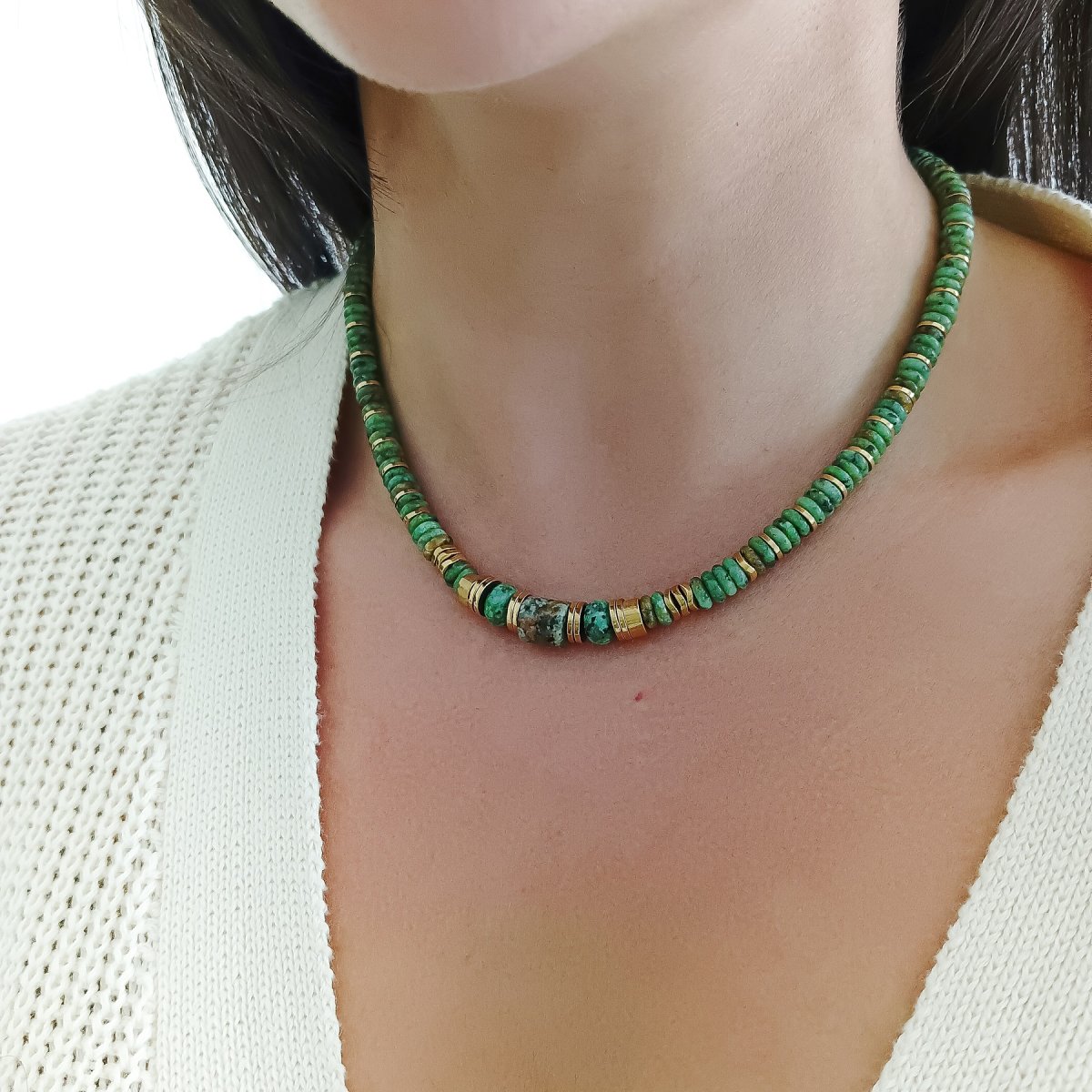 Collar IZEL Turquesa Africana - Imagen 3