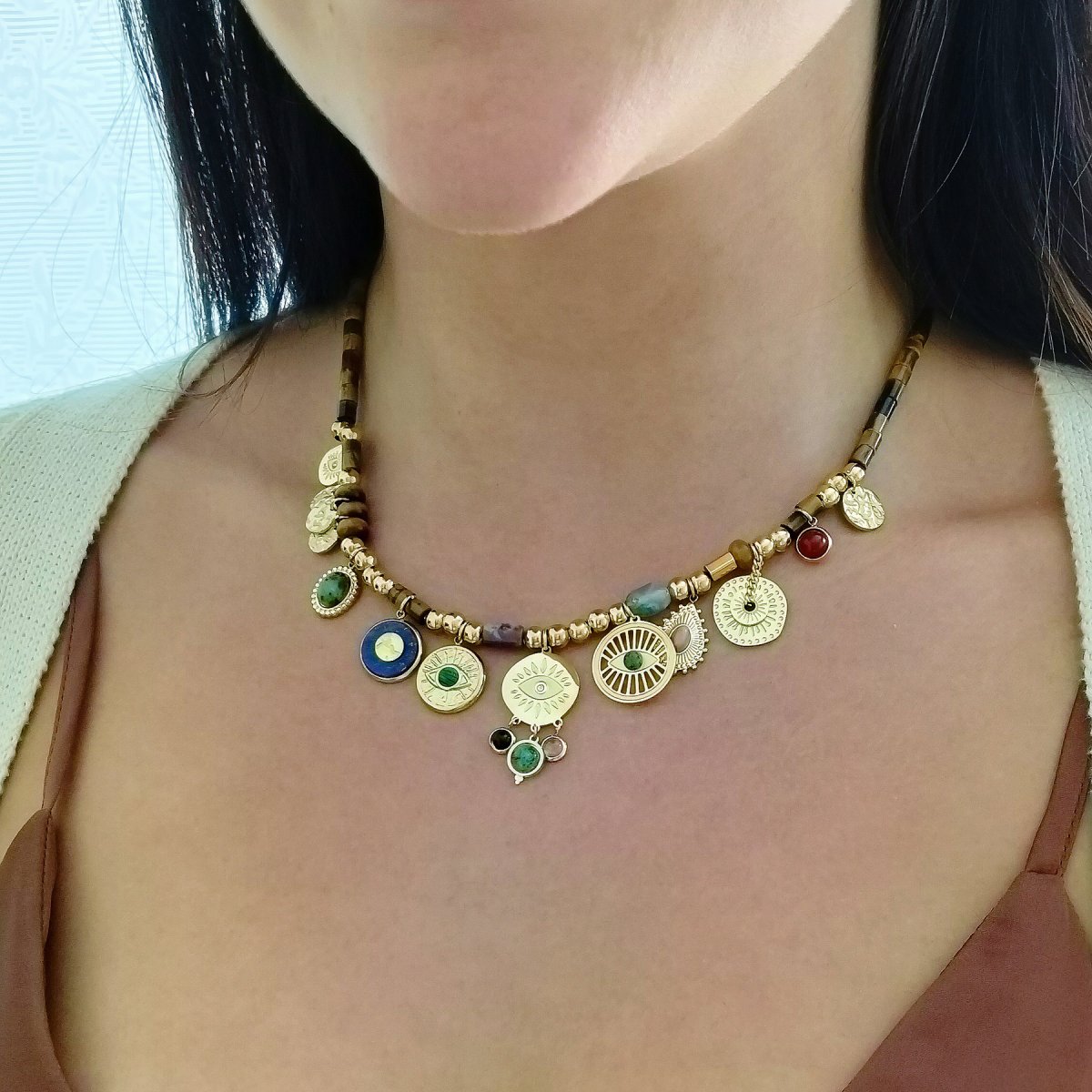 Collar VALERIA Ojo de Tigre - Imagen 3