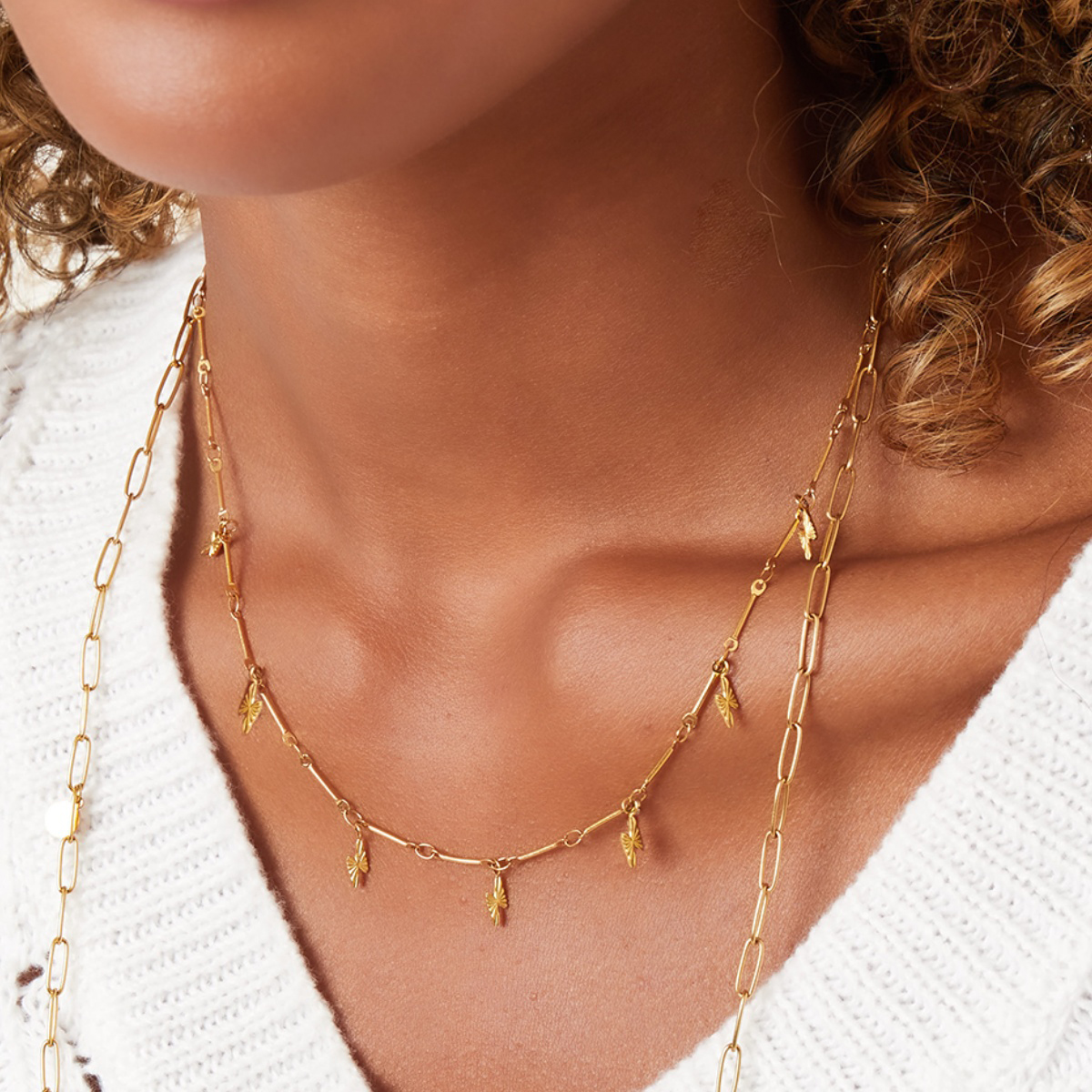Collar MIRANDA Acero Dorado - Imagen 3