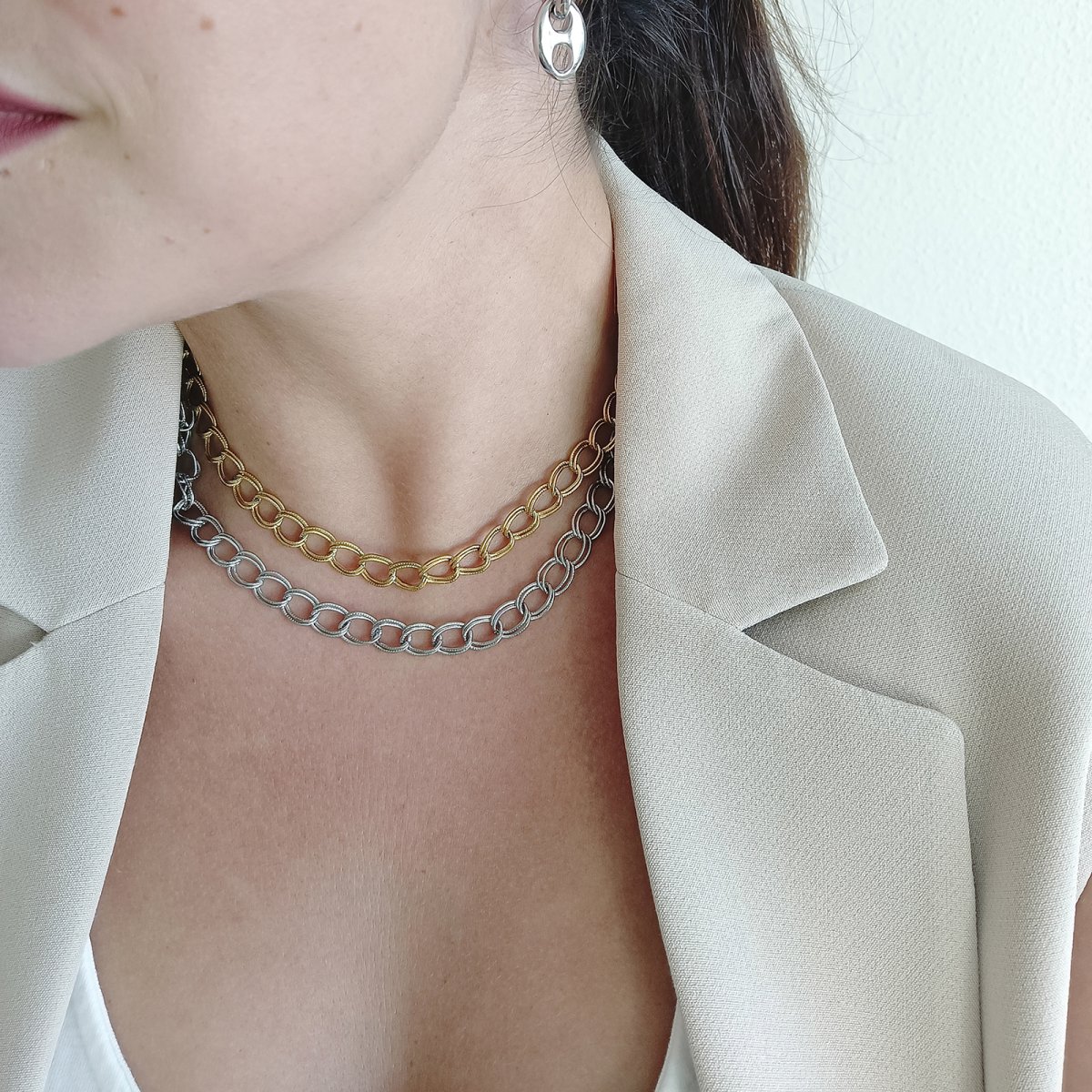 Collar BRITANI Acero Dorado - Imagen 5