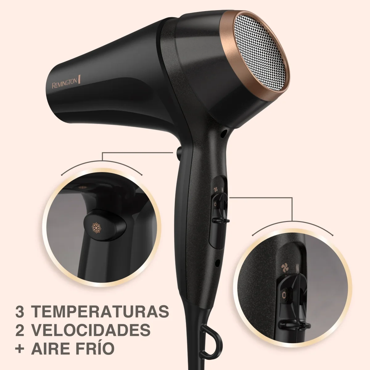 REMINGTON SECADOR ALMOND RADIANCE D12AA-110F - Imagen 5