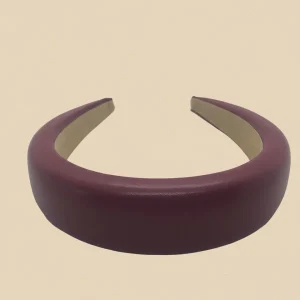 Diadema Roca plana vino metalizada