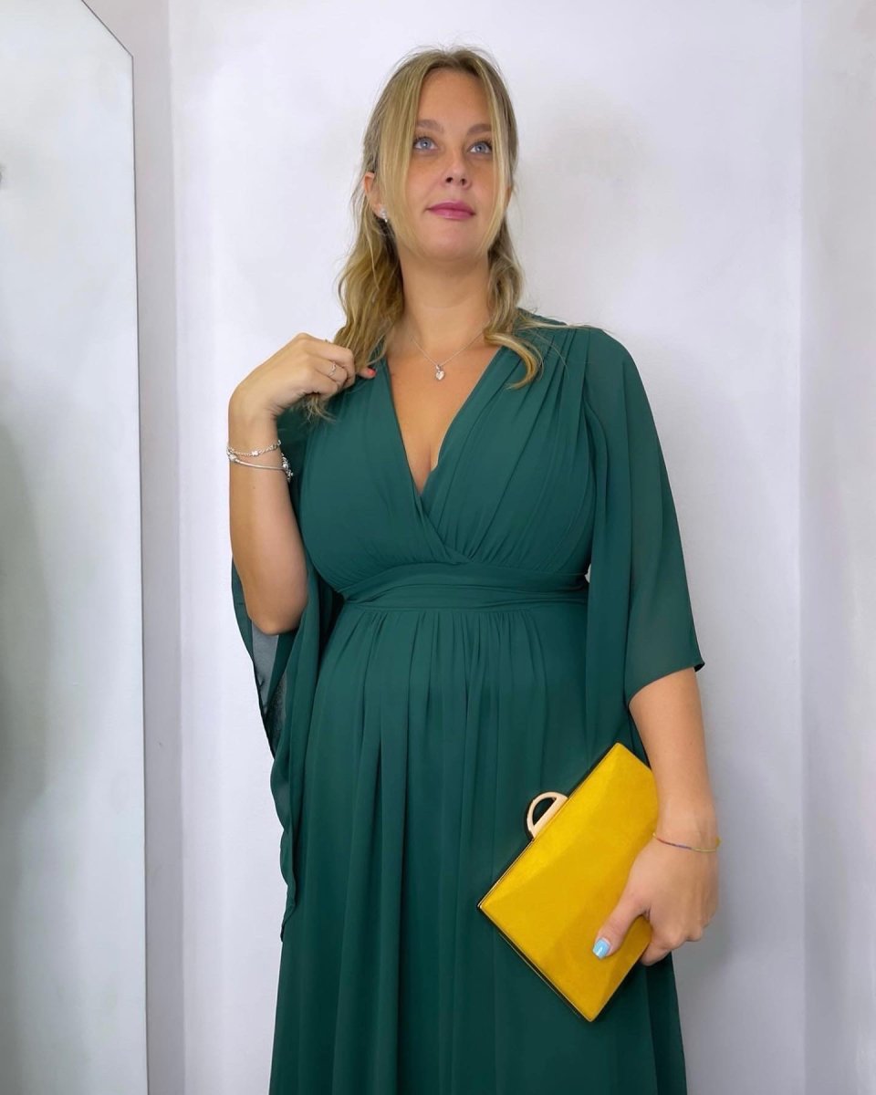 Vestido Gasa Mangas Curvy - Imagen 6