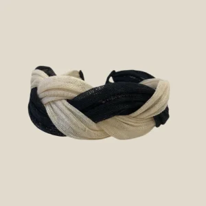 Diadema Infanta beige y negro