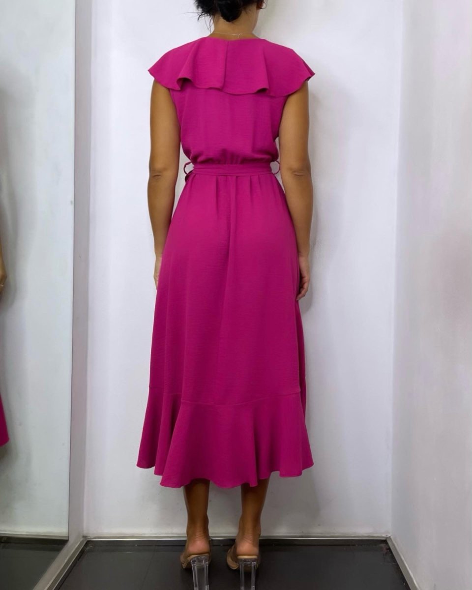Vestido Volantes Abertura - Imagen 5