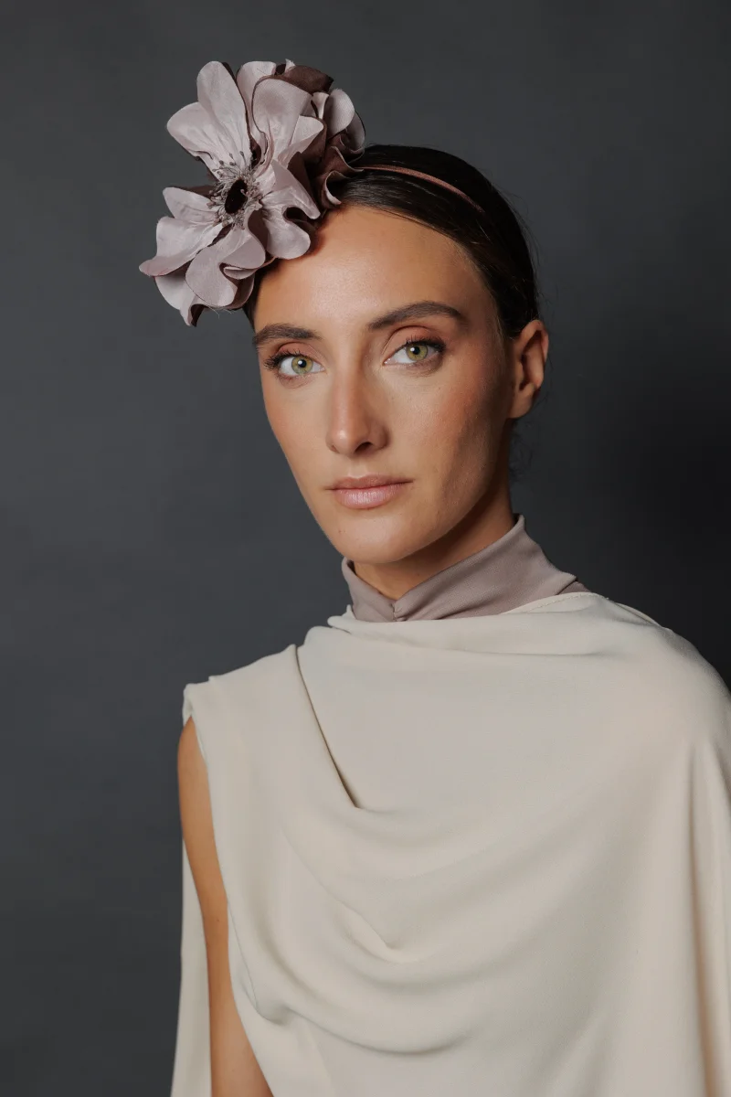 Diadema Spencer lila y chocolate - Imagen 4