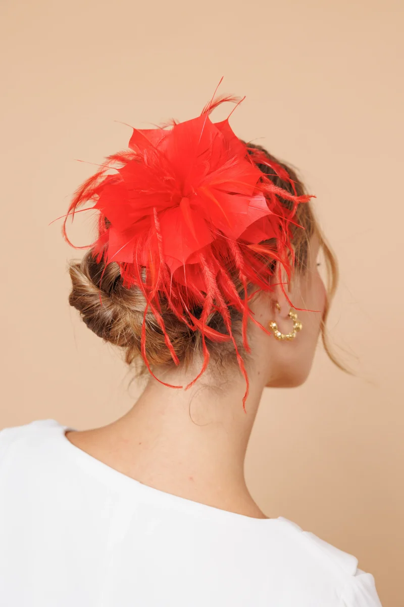 Flor plumas vino - Imagen 3