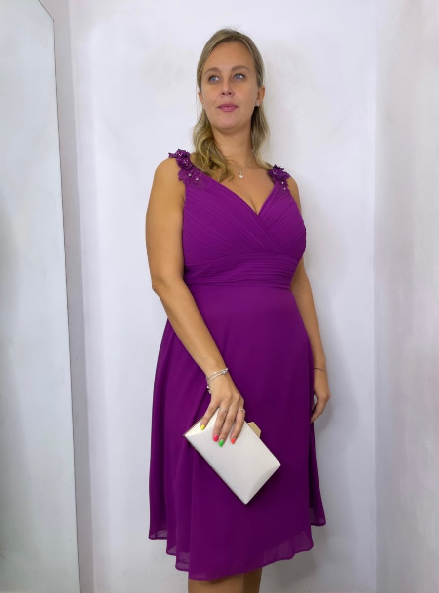 Vestido Curvy Pétalos Corto - Imagen 2