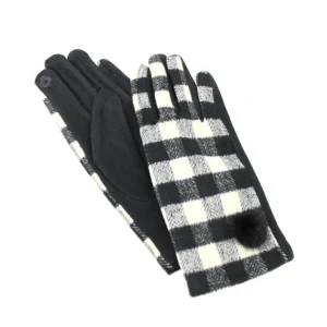 Guantes cuadros Negro