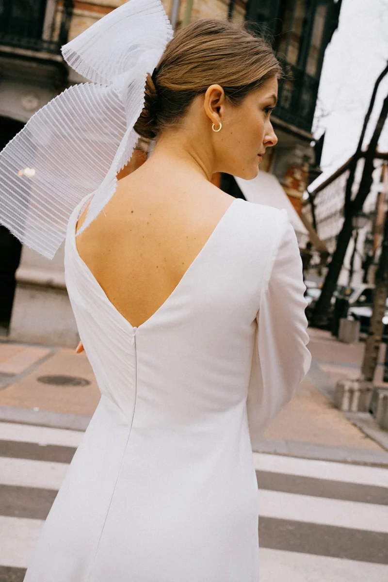 Lazo Ribbon plisado blanco - Imagen 6