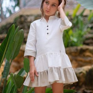 Vestido niña lino Nekenia