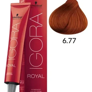 IGORA ROYAL 6-77 – Rubio Oscuro Cobrizo Intenso – 60 ml